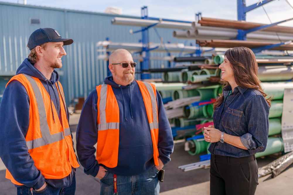 Adriana with Nevada workers