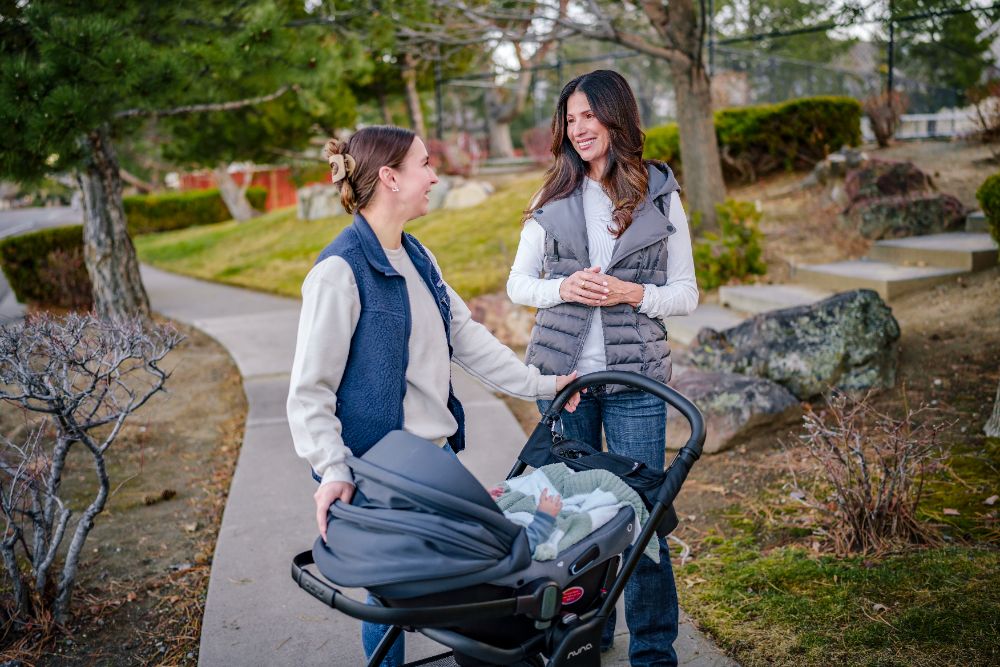 Adriana with a young mother